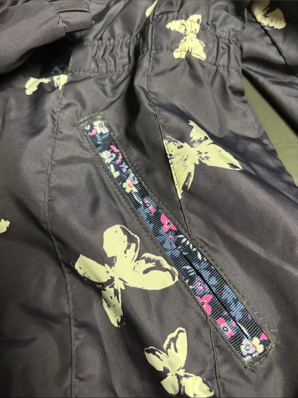 OshKosh B'gosh Navy Jacket with Cream Butterfly Print